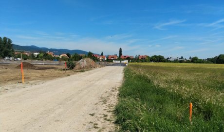 Rétablissement de limites d'un chemin rural avant réfection à Rouffach